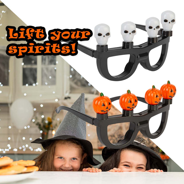Halloween LED Halloween Glasses Pumpkin- Skulls | 2 Pack