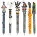 Halloween Spooky Pens Bat-Coffin-Ghost-Witch- Cat-Skull | 6 Pack