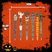 Halloween Spooky Pens Bat-Coffin-Ghost-Witch- Cat-Skull | 6 Pack