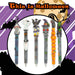 Halloween Spooky Pens Bat-Coffin-Ghost-Witch- Cat-Skull | 6 Pack