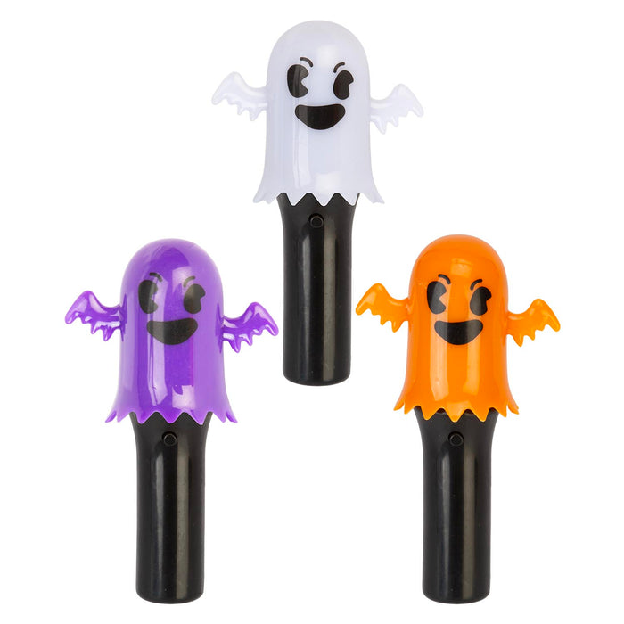 Halloween Spinning LED Ghost Wand Purple-White-Orange | 3 Pack