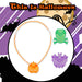 Halloween Glow Necklace | Accessories | Bat-Pumpkin-Skull | 3 Pack