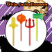 Halloween Glow Wands Axe-Sword-Trident-Pumpkin | 4 Pack
