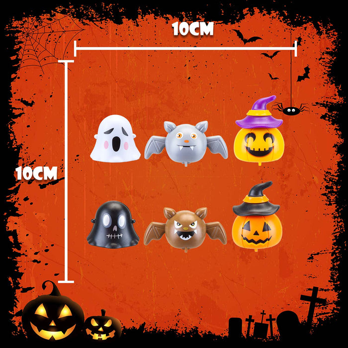 Halloween Pull Back Toys Ghost X 2-Bat X 2-Pumpkin X 2 | 12 Pack