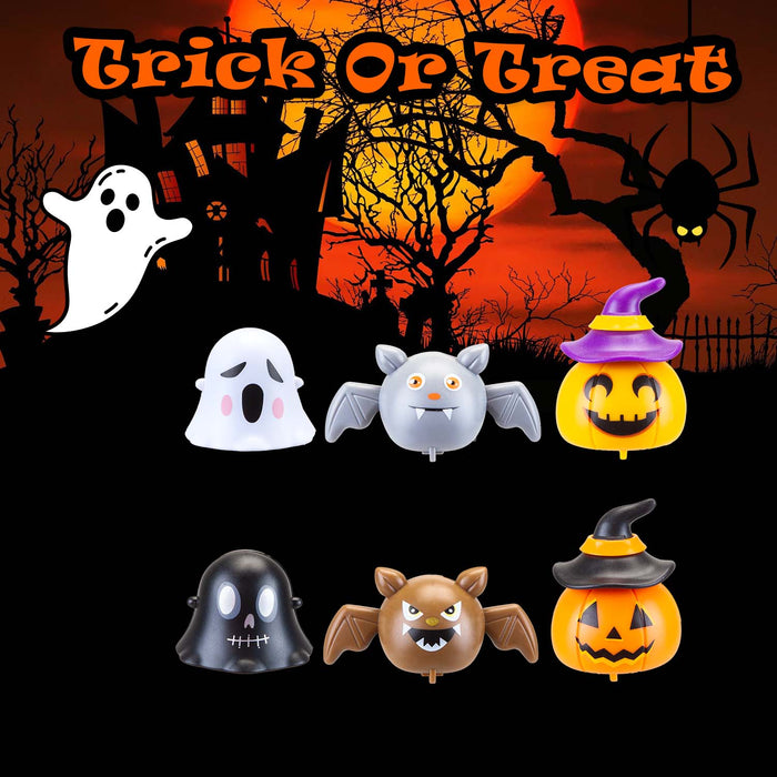 Halloween Pull Back Toys Ghost X 2-Bat X 2-Pumpkin X 2 | 12 Pack