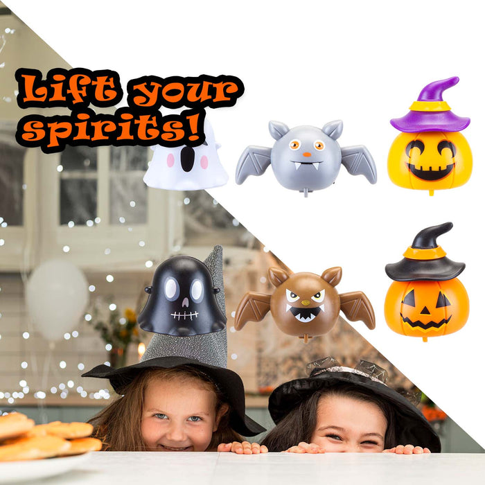 Halloween Pull Back Toys Ghost X 2-Bat X 2-Pumpkin X 2 | 12 Pack