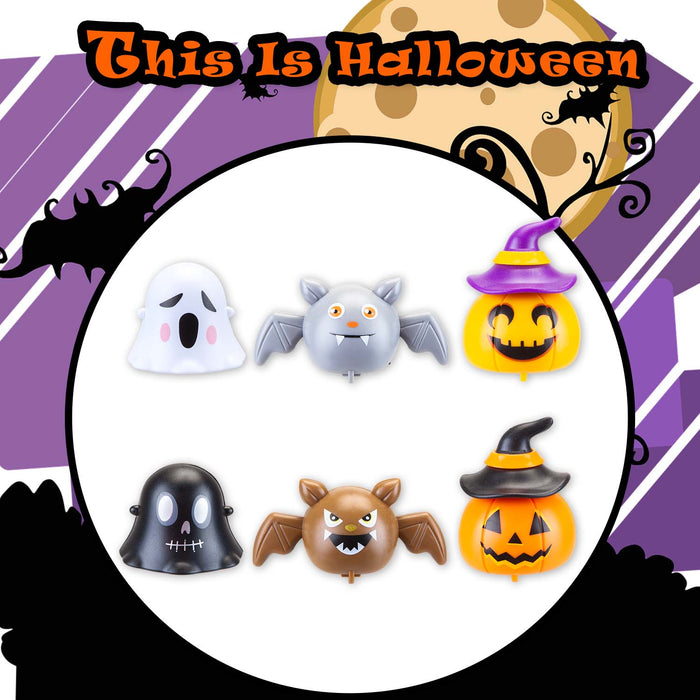 Halloween Pull Back Toys Ghost X 2-Bat X 2-Pumpkin X 2 | 12 Pack