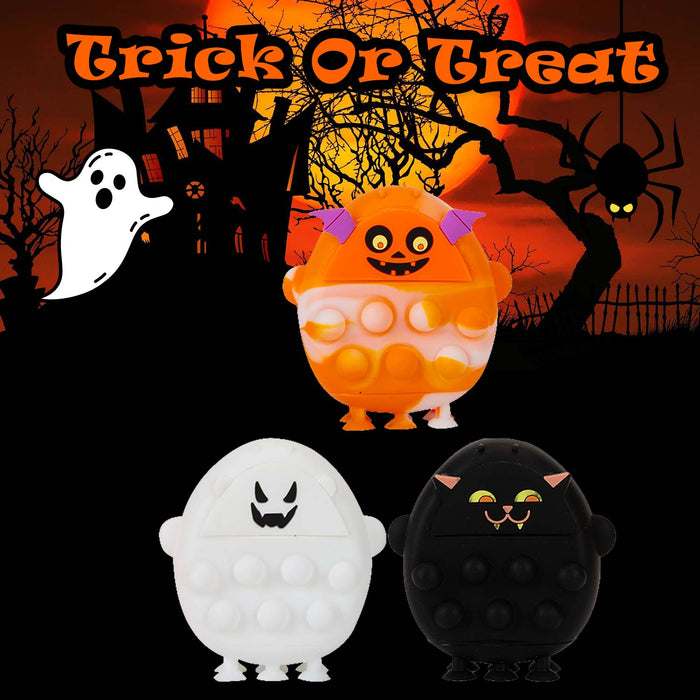 Halloween Pop It Bubble Play Ghost-Bat-Pumpkin | 4 Pack