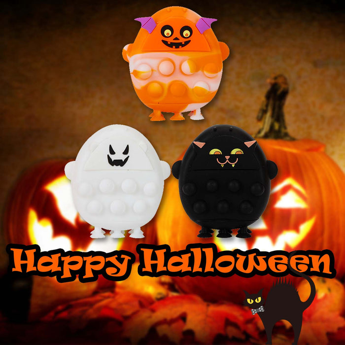 Halloween Pop It Bubble Play Ghost-Bat-Pumpkin | 4 Pack