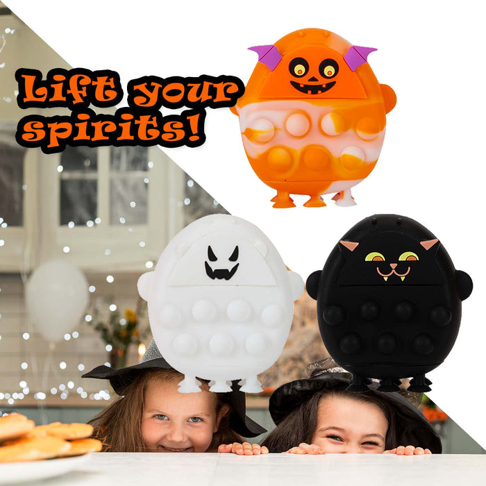 Halloween Pop It Bubble Play Ghost-Bat-Pumpkin | 4 Pack