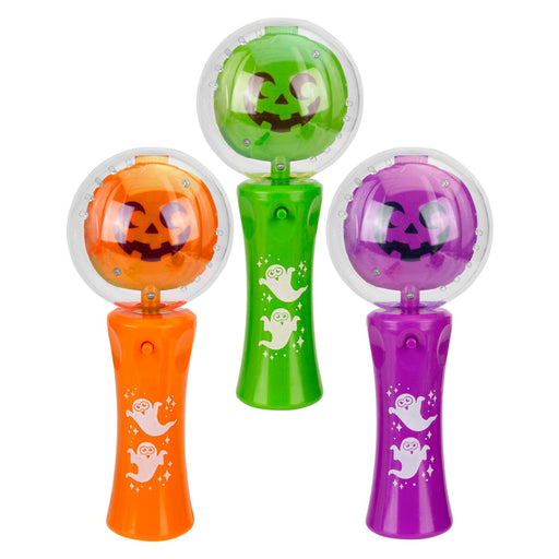 Halloween Pumpkin LED Ball Wands Orange-Purple-Green | 3 Pack
