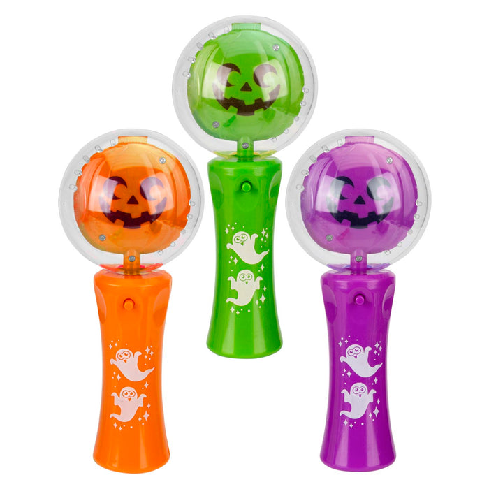Halloween Pumpkin LED Ball Wands Orange-Purple-Green | 3 Pack