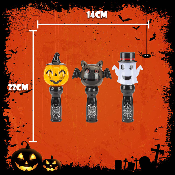 Halloween LED Spinners With Sound Pumpkin-Bat-Ghost | 3 Pack