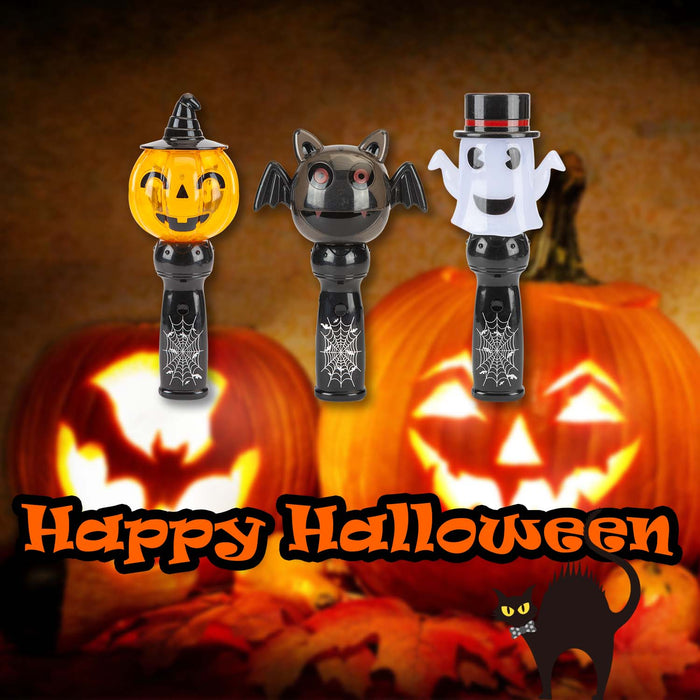Halloween LED Spinners With Sound Pumpkin-Bat-Ghost | 3 Pack