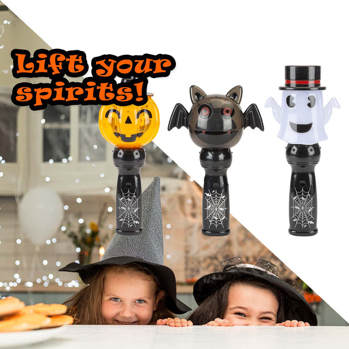Halloween LED Spinners With Sound Pumpkin-Bat-Ghost | 3 Pack