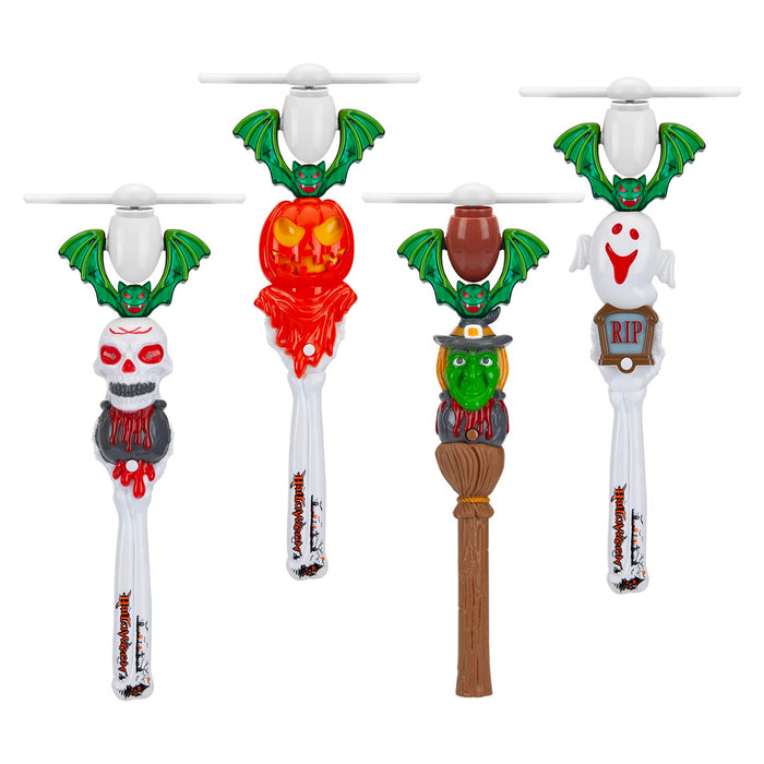 Halloween LED Windmill Pumpkin-Ghost-Skull-Witch | 4 Pack