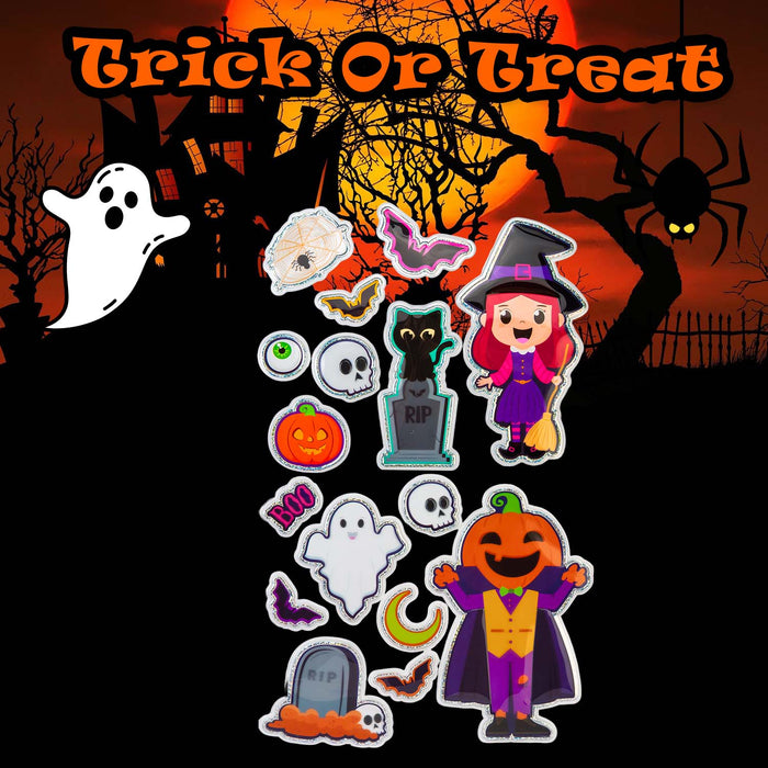 Halloween Large Stickers Assorted Witch-Pumpkin | 2 Pack