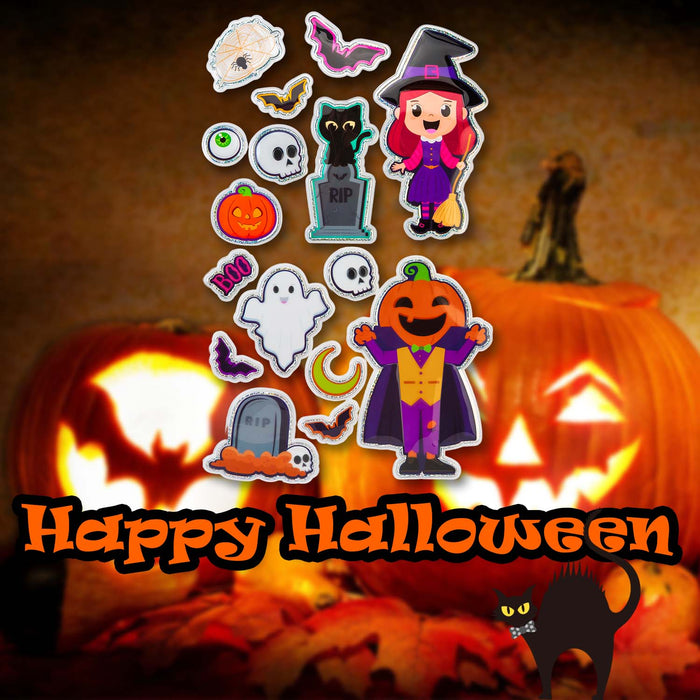 Halloween Large Stickers Assorted Witch-Pumpkin | 2 Pack