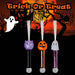 Halloween LED Fibre Optic Wand Pumpkin-Ghost-Cat | 3 Pack
