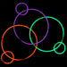 Halloween 8" Glow Sticks | Accessories | Orange-Purple-Green | 3 Pack