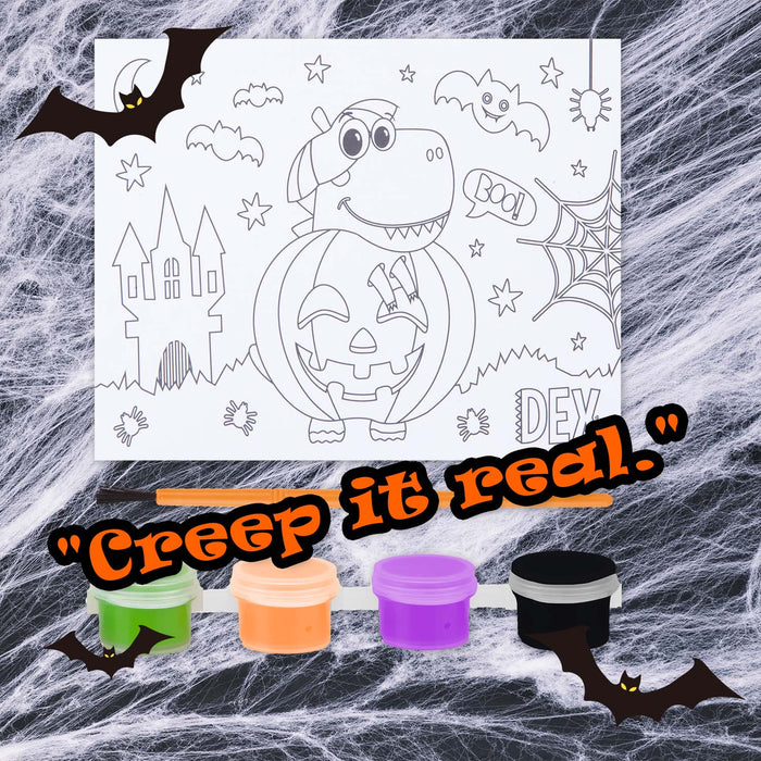 Halloween 25cm X 20cm Paint Your Own Camvas Board 3 Pack