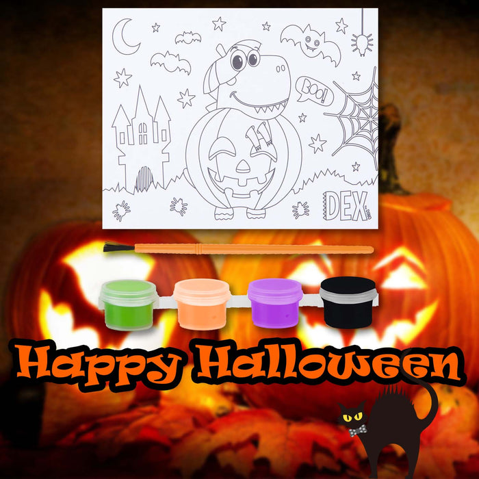 Halloween 25cm X 20cm Paint Your Own Camvas Board 3 Pack
