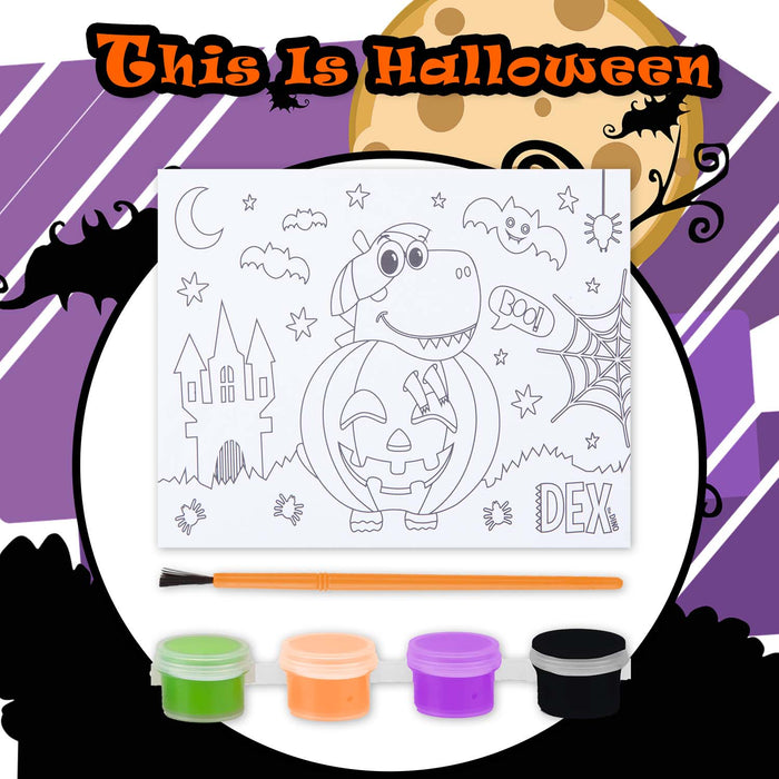 Halloween 25cm X 20cm Paint Your Own Camvas Board 3 Pack