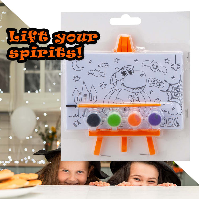 Halloween Printed Canvas With Paints Cat-Pumpkin-Bat | 3 Pack