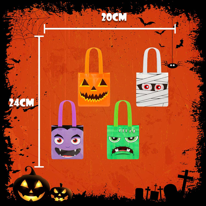 Halloween Trick Or Treat Bags Pumpkin-Mummy-Frankestein-Vampire