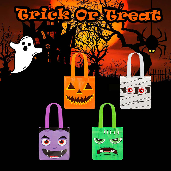 Halloween Trick Or Treat Bags Pumpkin-Mummy-Frankestein-Vampire