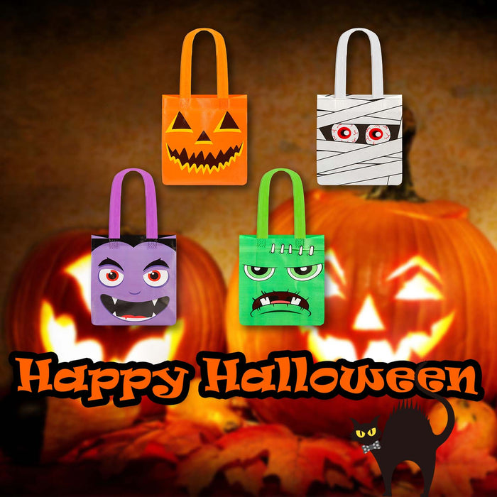 Halloween Trick Or Treat Bags Pumpkin-Mummy-Frankestein-Vampire