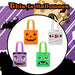 Halloween Trick Or Treat Bags Pumpkin-Mummy-Frankestein-Vampire