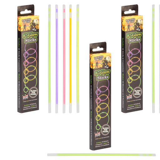Halloween Glowsticks | 20cm | Party Accessories | 3 Packs of 15