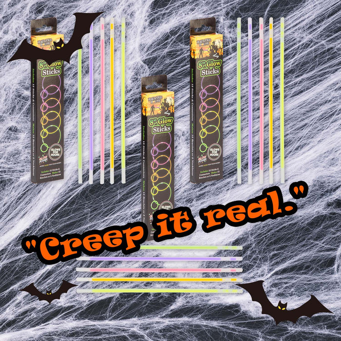 Halloween Glowsticks | 20cm | Party Accessories | 3 Packs of 15