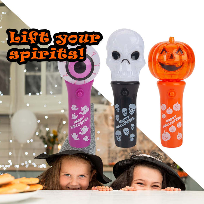 Halloween Light Up Wand | Party Accessories | Eyeball-Skull-Pumpkin