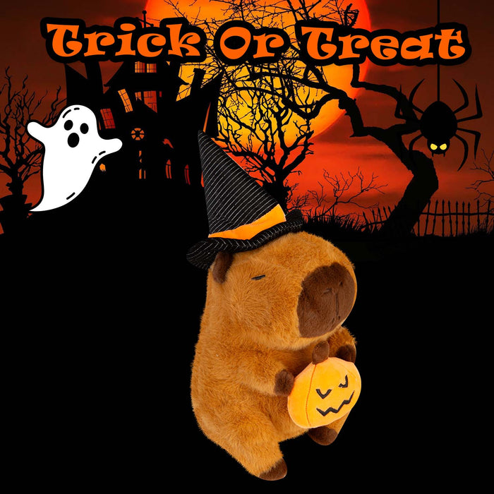 Halloween Capybara Soft Toy | 23cm | Plush Party Decoration | Pumpkin