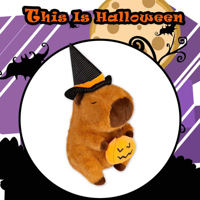 Halloween Capybara Soft Toy | 23cm | Plush Party Decoration | Pumpkin