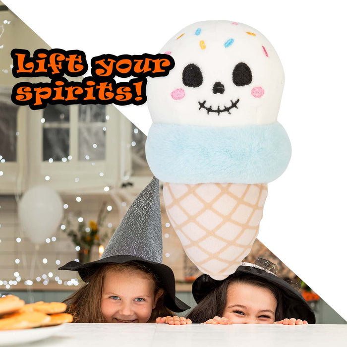 Halloween Ice Cream Soft Toy | 16cm | Plush Decoration | Ghost