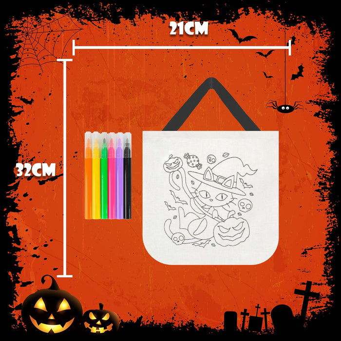 Halloween DIY Colour Me In Bag | Party Accessories | Cat Witch