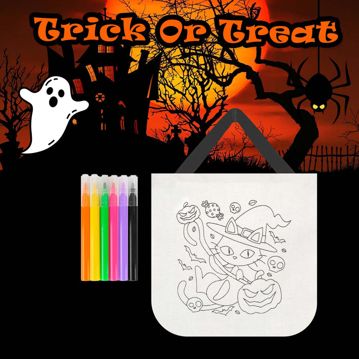 Halloween DIY Colour Me In Bag | Party Accessories | Cat Witch