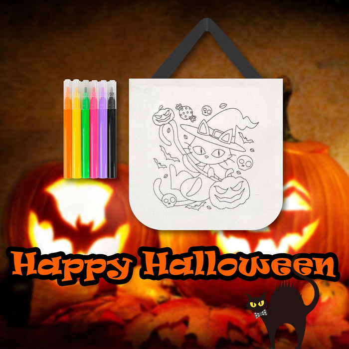 Halloween DIY Colour Me In Bag | Party Accessories | Cat Witch