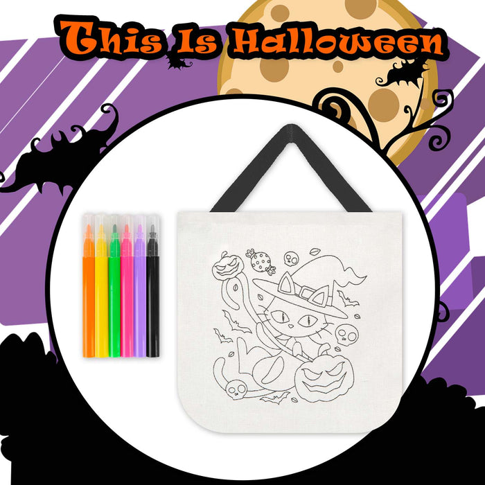 Halloween DIY Colour Me In Bag | Party Accessories | Cat Witch