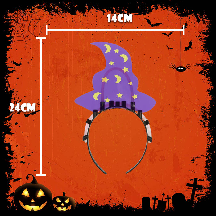 Halloween Glow Power Hat Headband | Accessories | Purple Star & Moon
