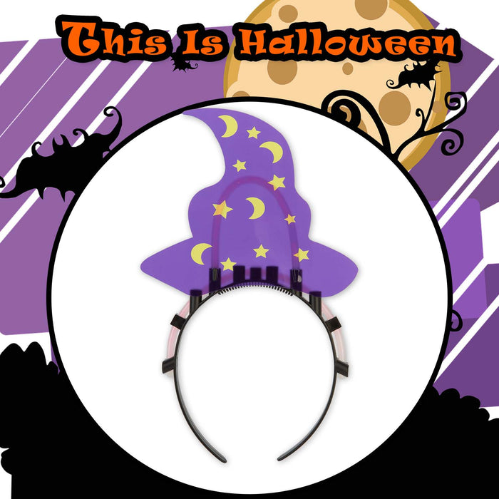 Halloween Glow Power Hat Headband | Accessories | Purple Star & Moon
