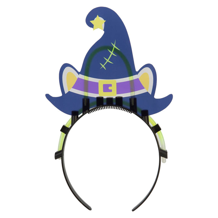 Halloween Glow Power Hat Headband | Party Accessories | Blue with Ear