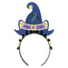 Halloween Glow Power Hat Headband | Party Accessories | Blue with Ear