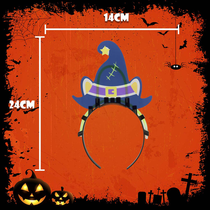 Halloween Glow Power Hat Headband | Party Accessories | Blue with Ear