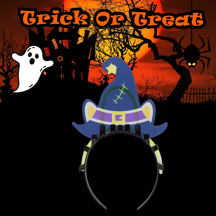 Halloween Glow Power Hat Headband | Party Accessories | Blue with Ear