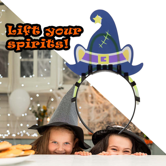 Halloween Glow Power Hat Headband | Party Accessories | Blue with Ear
