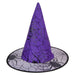 Halloween Spiders Web Witches Hat | Party Accessories | Purple